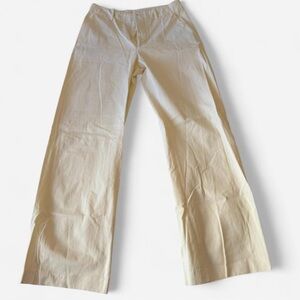 Zara White/Cream pants size M #widelegpants